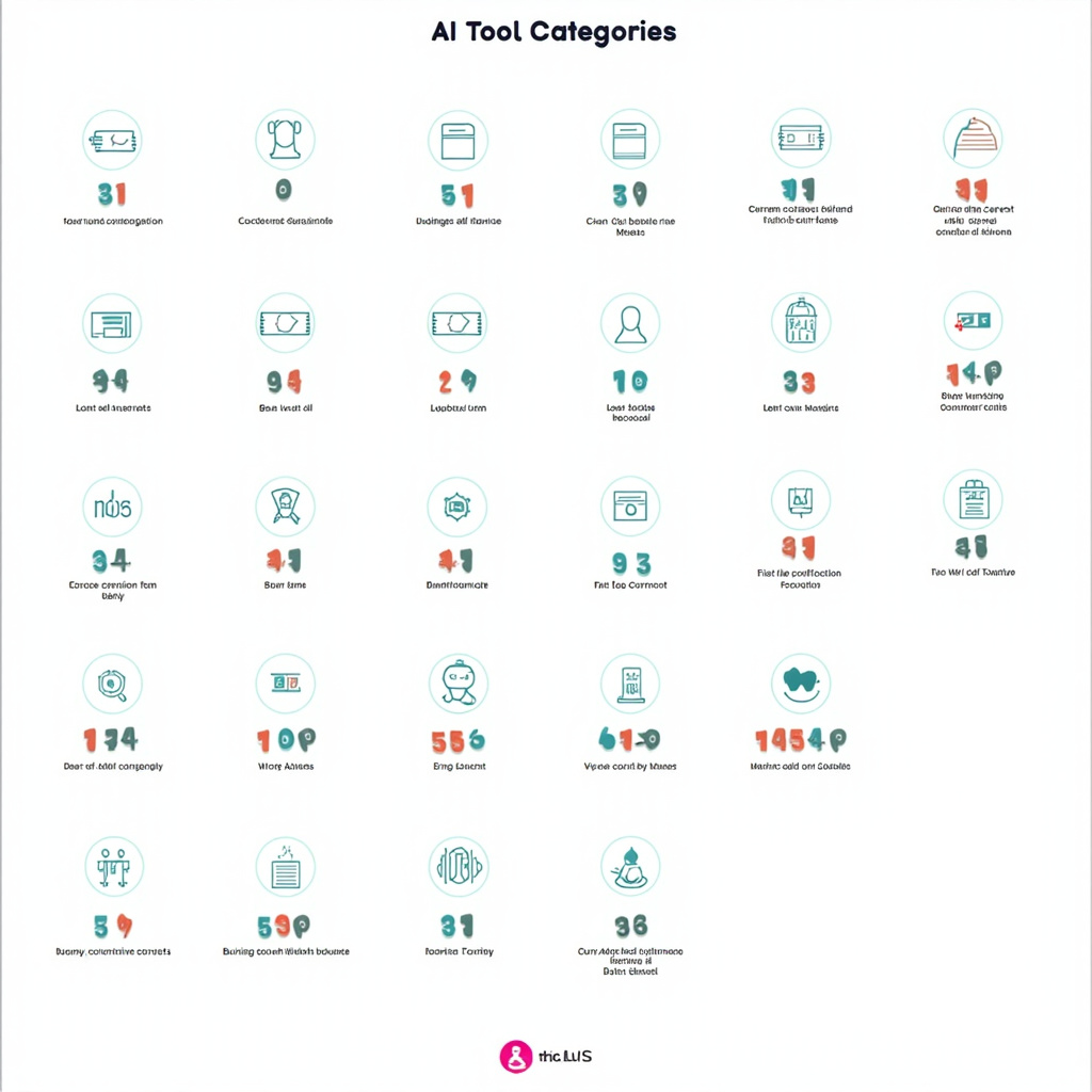 Grid of AI tool categories for business