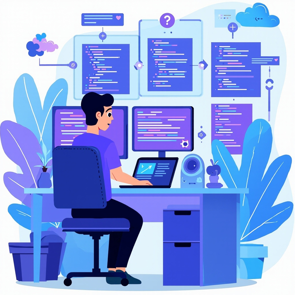 Developer evaluating and choosing between different AI coding assistant tools