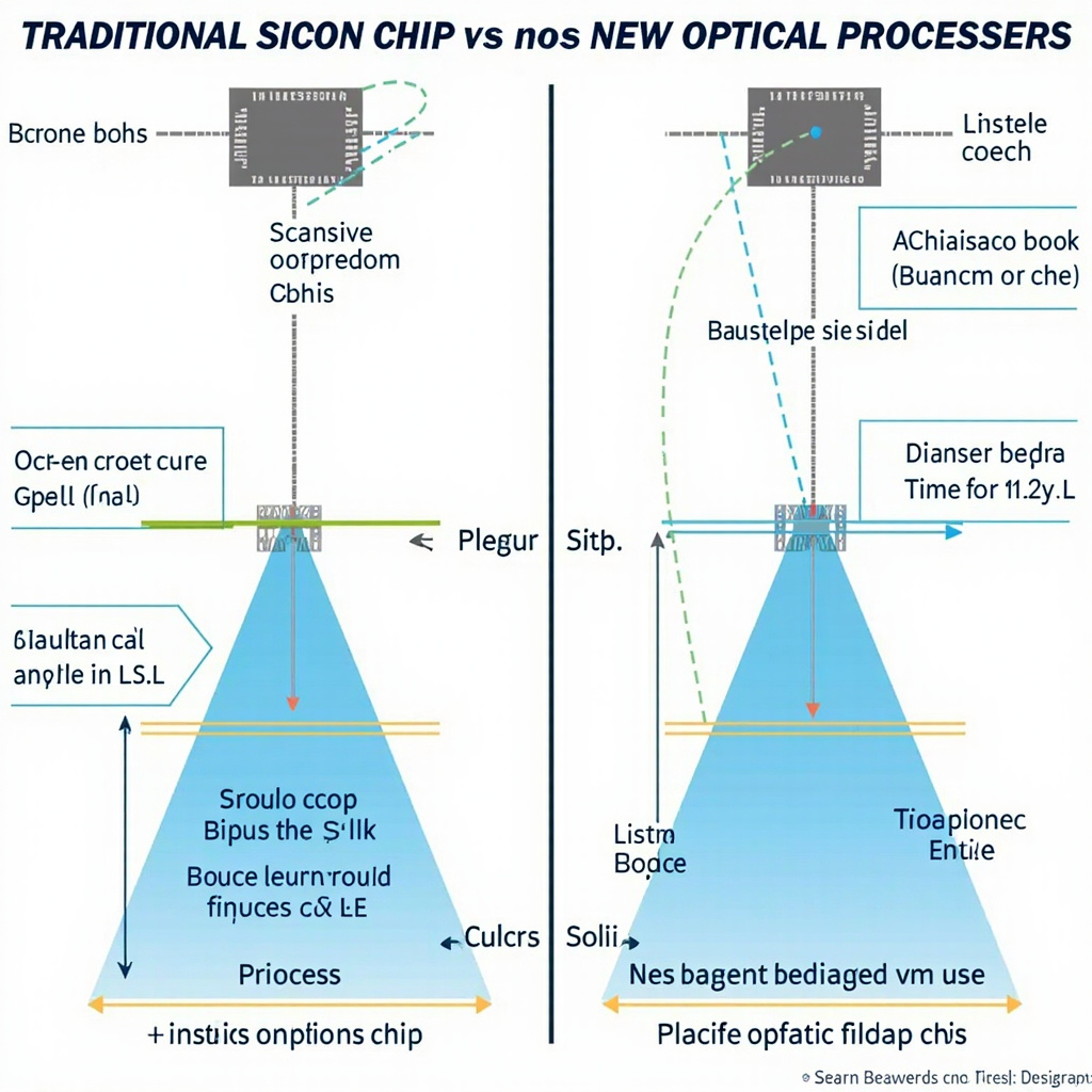 Comparison of optical versus silicon processors