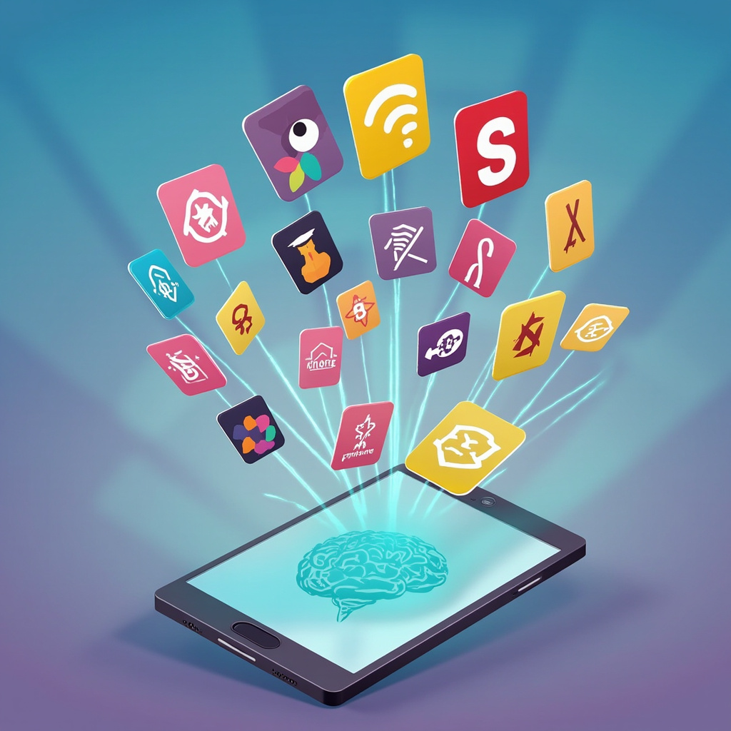 Popular AI learning app interfaces and features