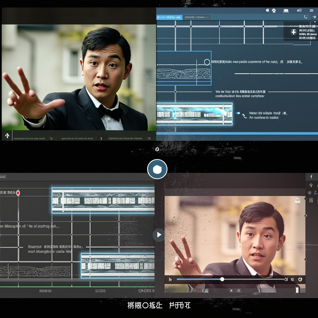 Before and after video editing comparison
