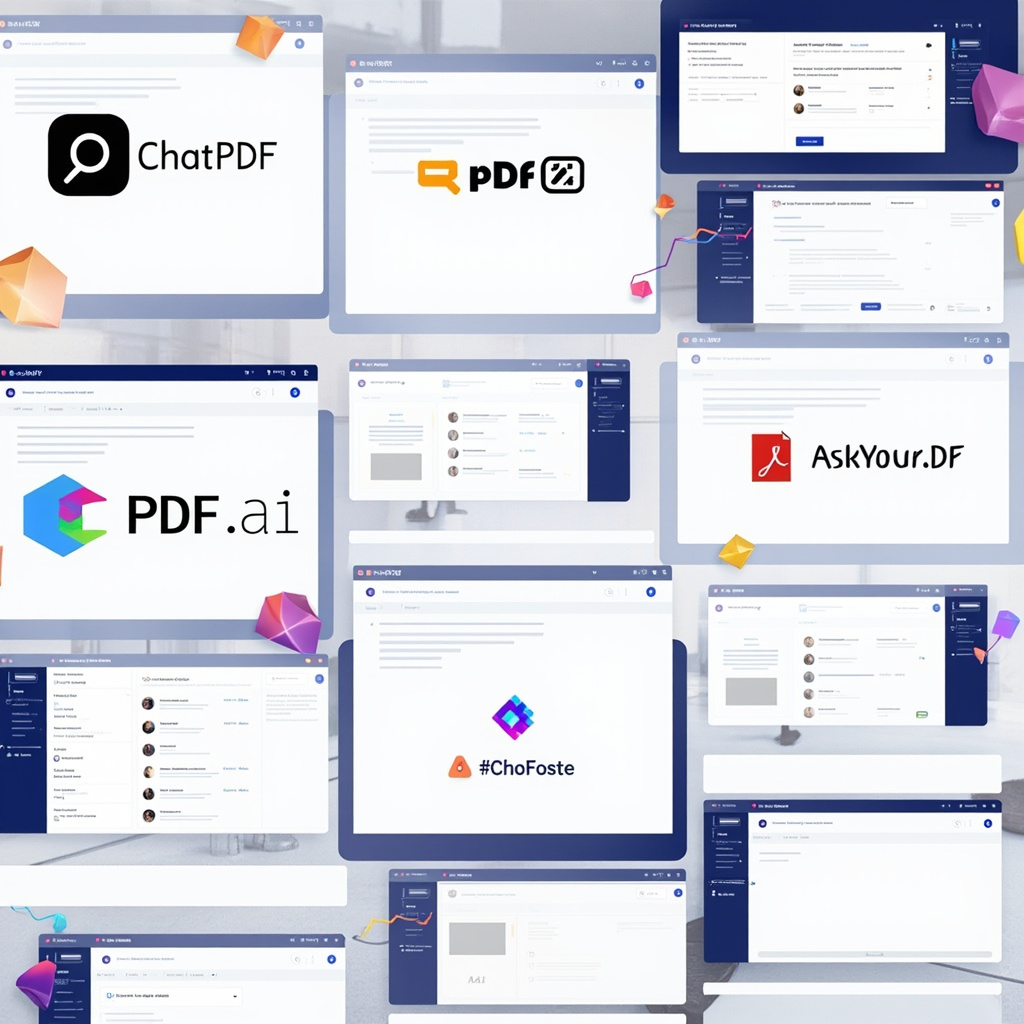 Collection of AI PDF chat tool interfaces