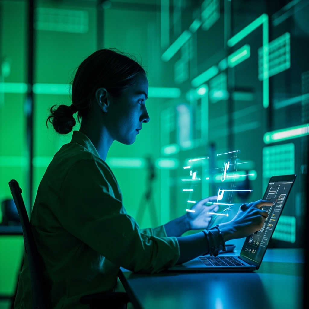 Person using AI productivity tools