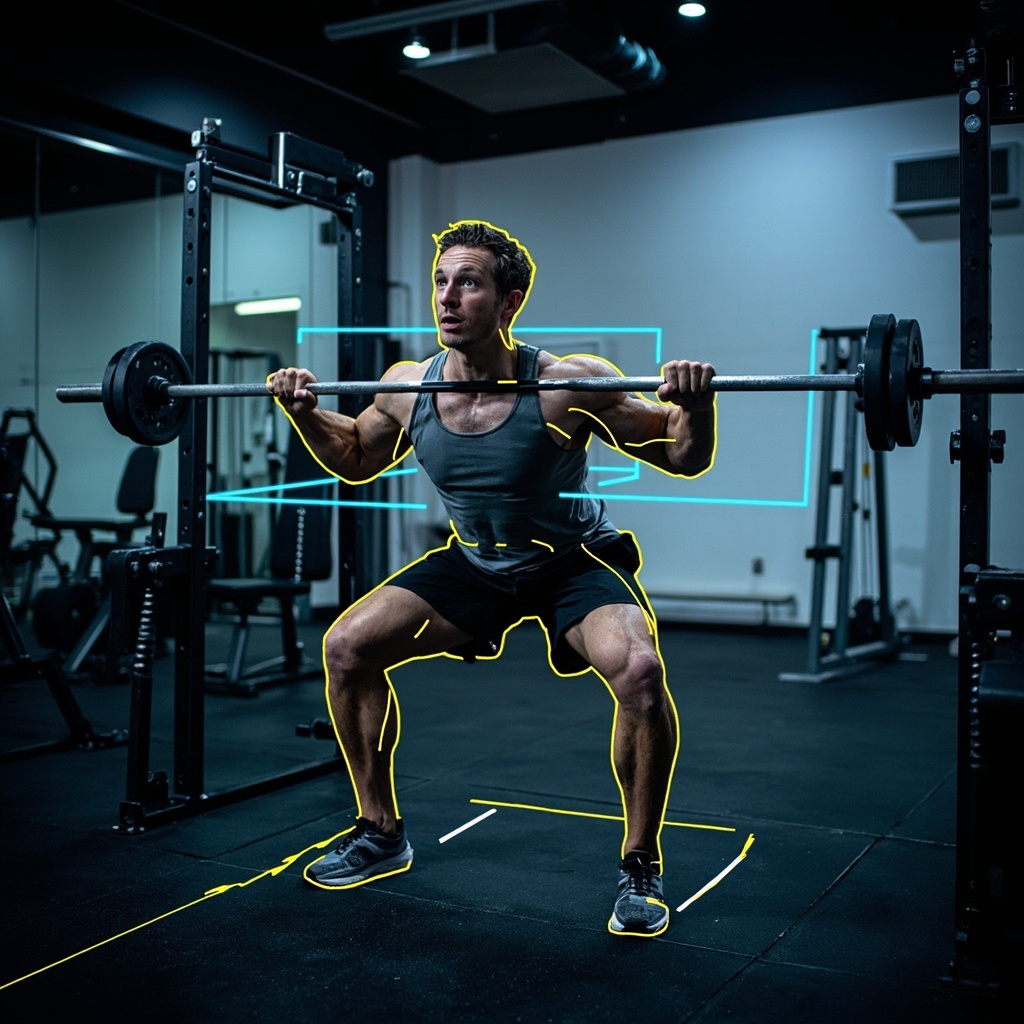 AI motion tracking analyzing exercise form