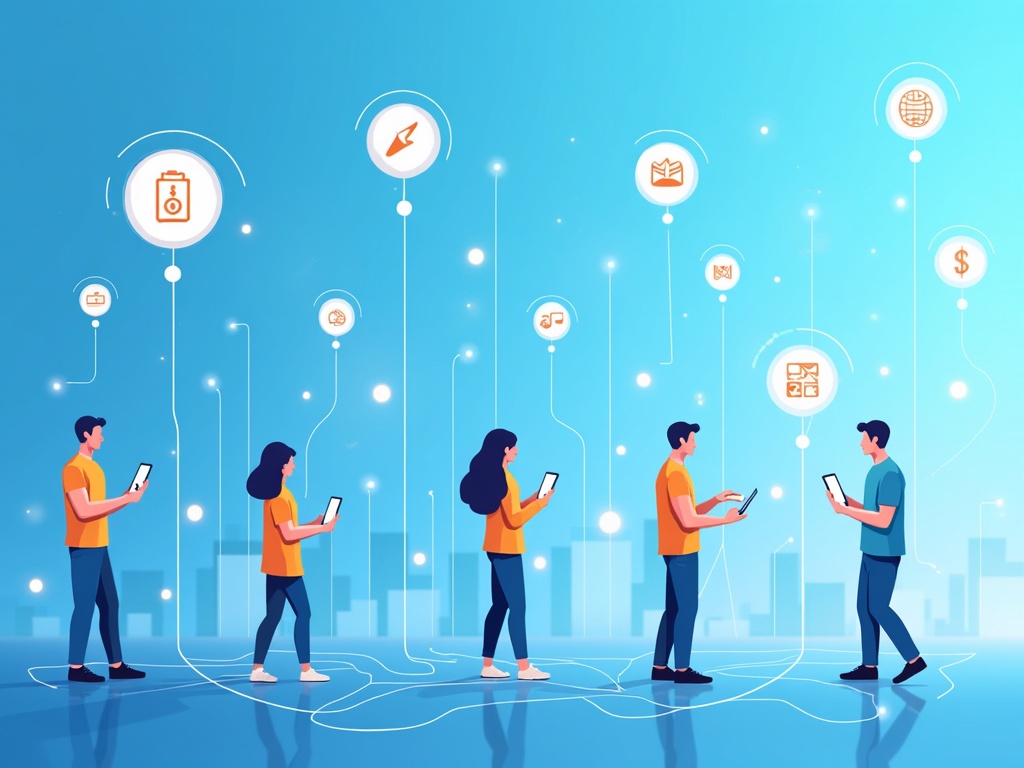 People connected to a growing network of AI-linked services