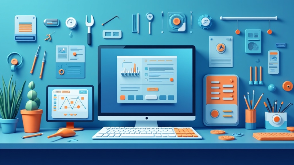Three abstract AI model icons of different sizes lined up like tools