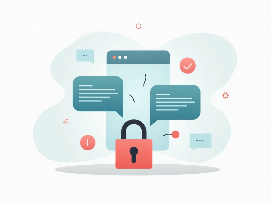 An illustration of a lifted barrier over a chat window, representing removed message limits