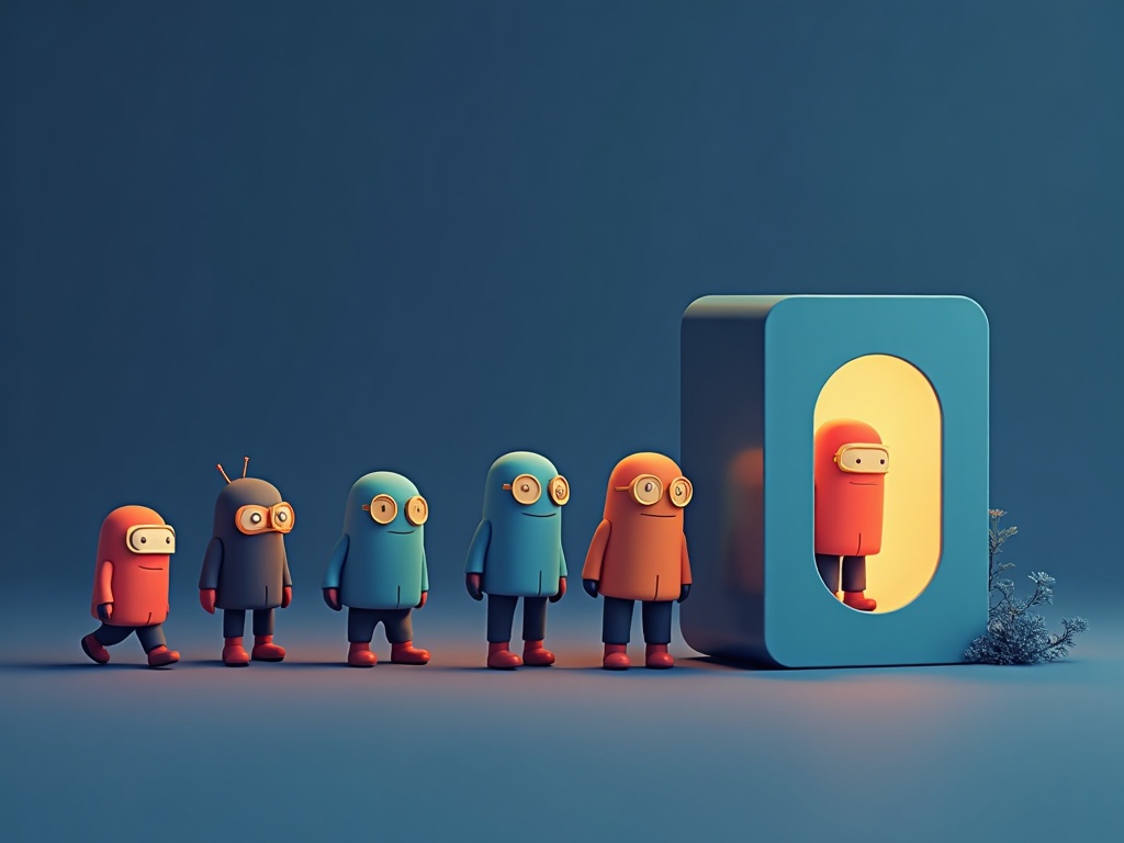 Several different AI coding agents lining up to use the same protected sandbox booth