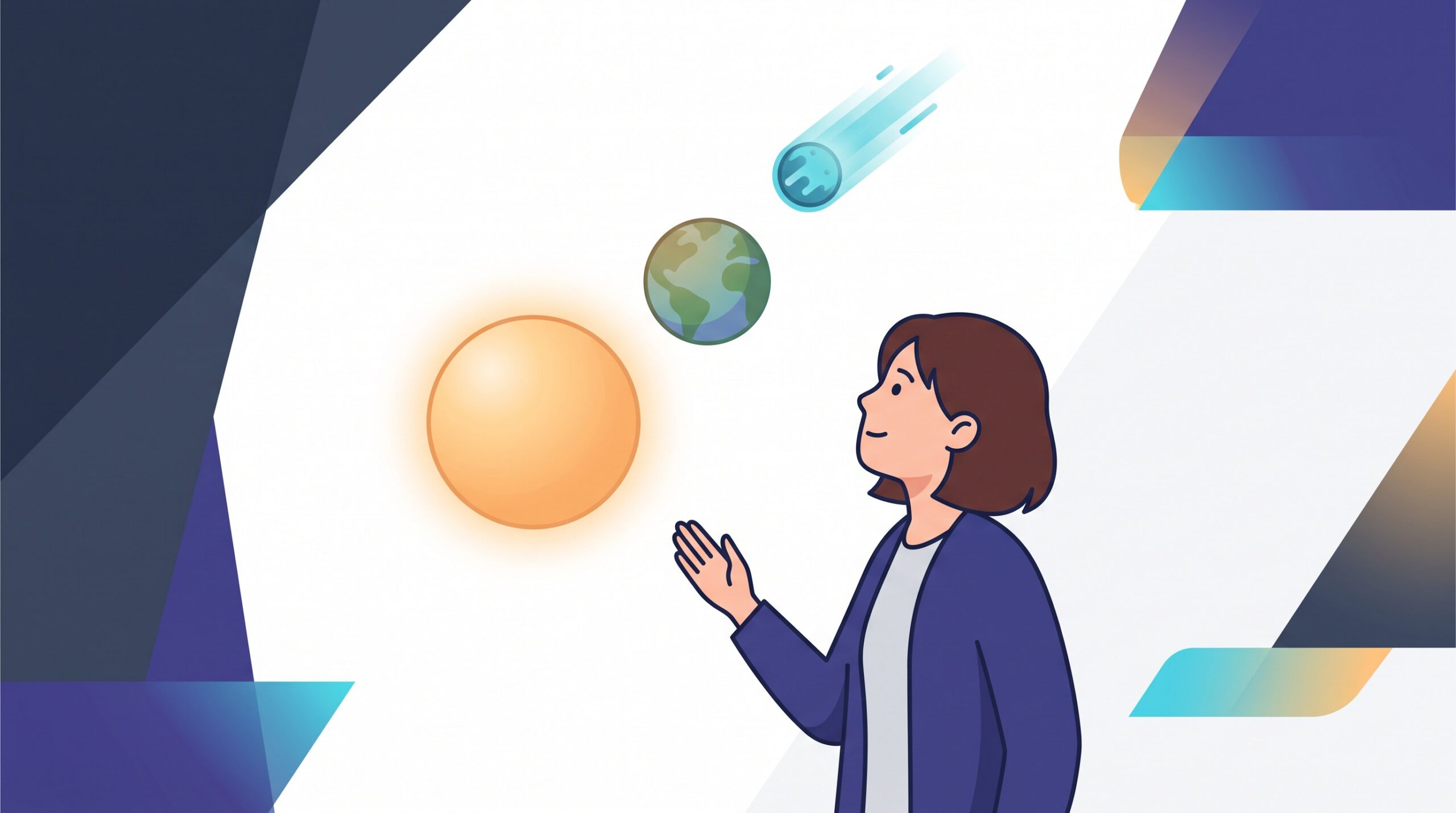 A person looking at three glowing AI model orbs of different sizes representing a new model family