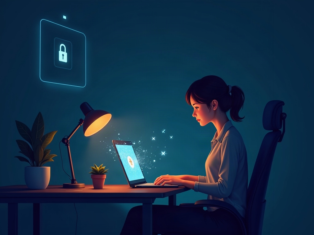 A person running a private AI model locally on their own laptop