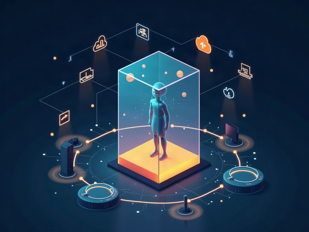 An AI agent running inside an isolated sandbox