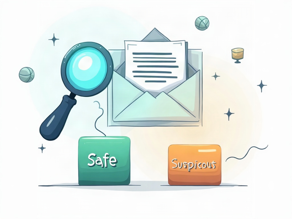 An AI assistant analyzing a pasted email and sorting it as safe or suspicious