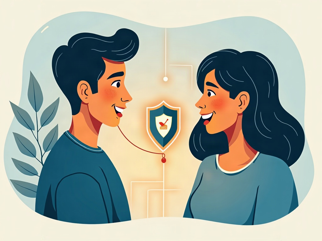 Two family members verifying identity with a shared code word over a trusted phone line