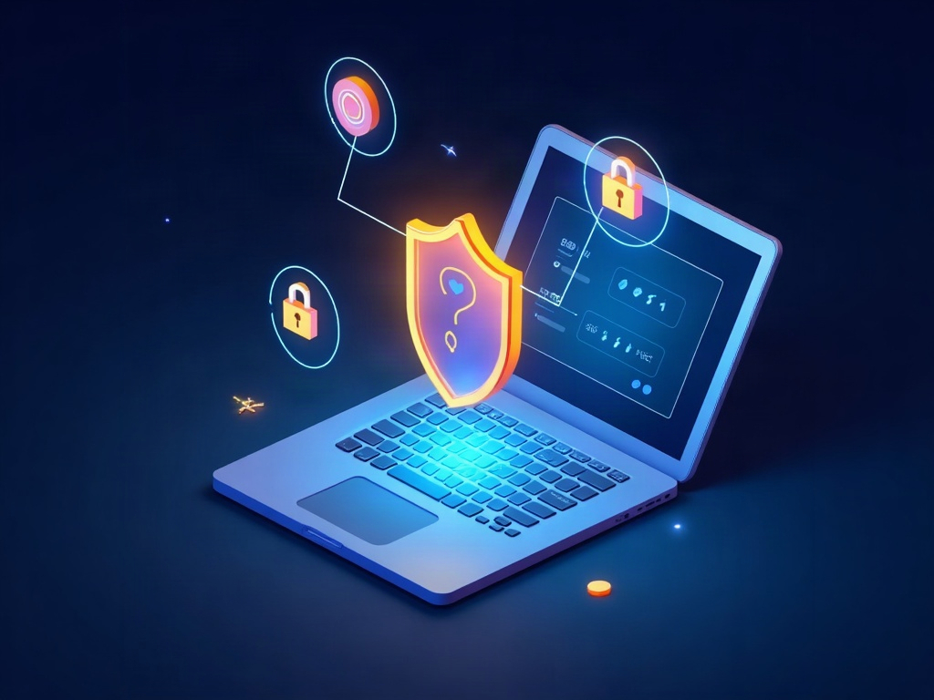 A phone and laptop protected by passkeys and two-factor authentication