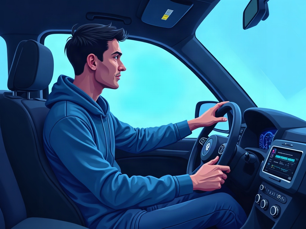 A developer steering while an AI co-pilot suggests the way ahead