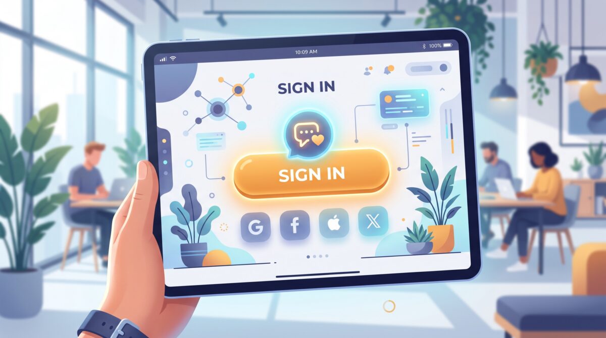 A login screen featuring a prominent Sign in with ChatGPT style button above faded alternative login buttons